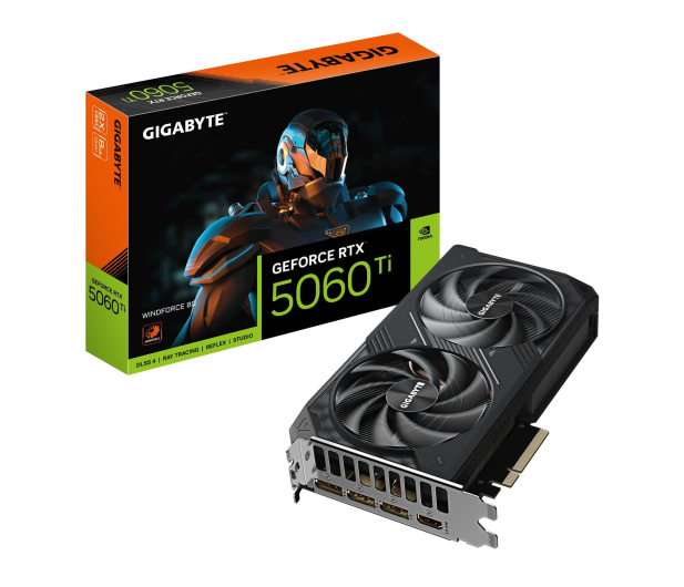 Gigabyte GeForce RTX 5060 Ti Windforce 8GB GDDR7 DLSS4 - 1331005 - zdjęcie